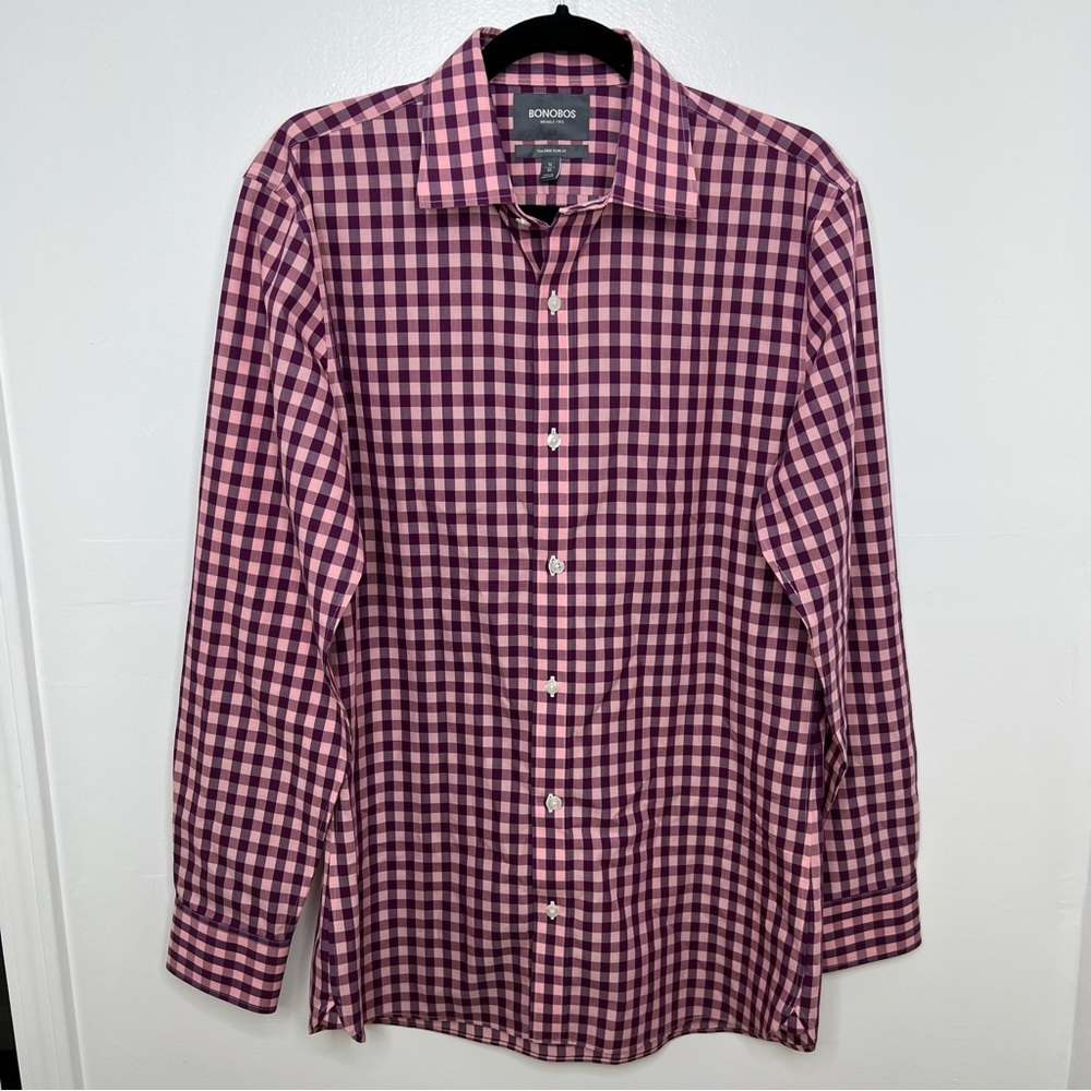 BONOBOS Gingham Checkered Plaid Button Down Shirt